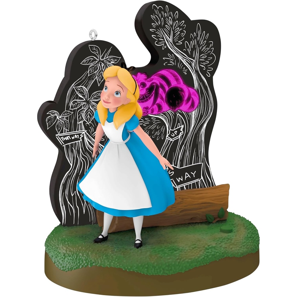 image:imageHallmark Keepsake Disney Christmas Ornament Alice in Wonderland and the Cheshire Cat with Light Gifts for Disney FansAlice in Wonderland and the Cheshire Cat