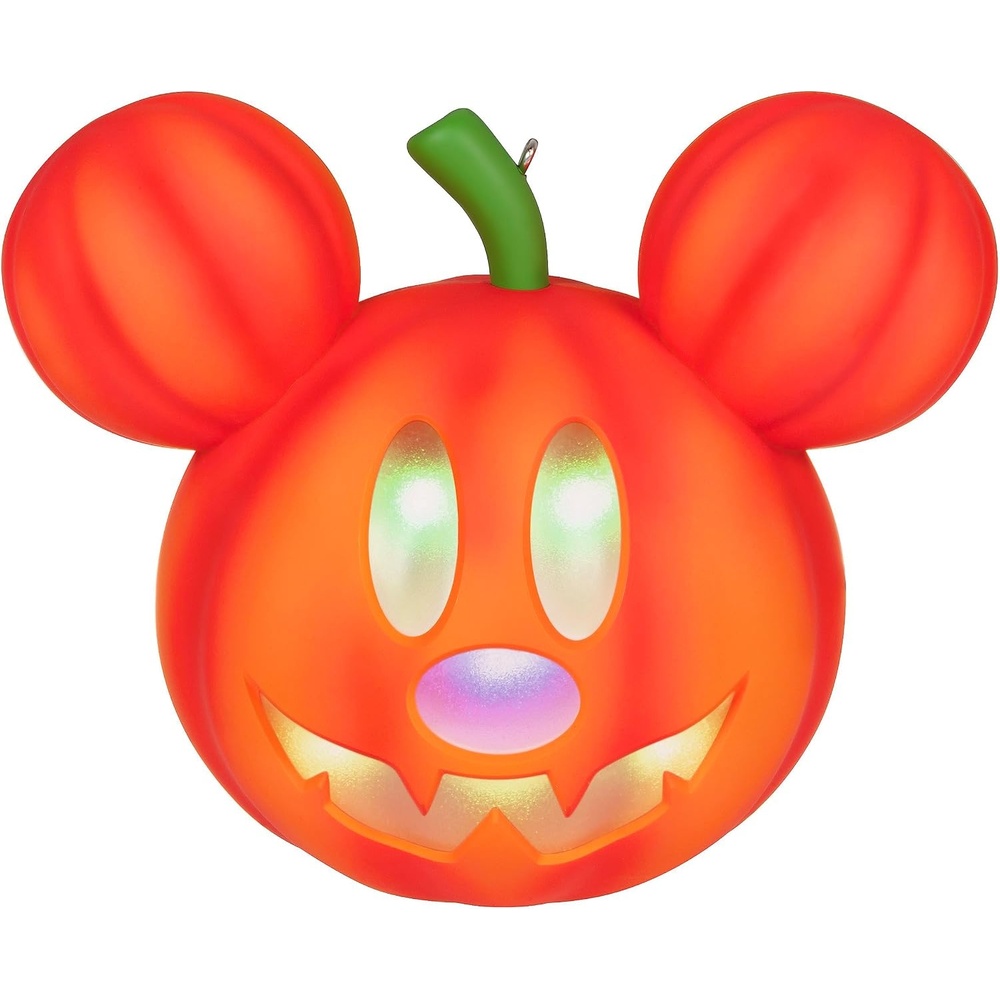 image:imageHallmark Keepsake Halloween Ornament 2023 Disney Mickey Mouse Mysterious Mickey JackoLantern With Light Gifts for Disney FansMickey JackoLantern with Light
