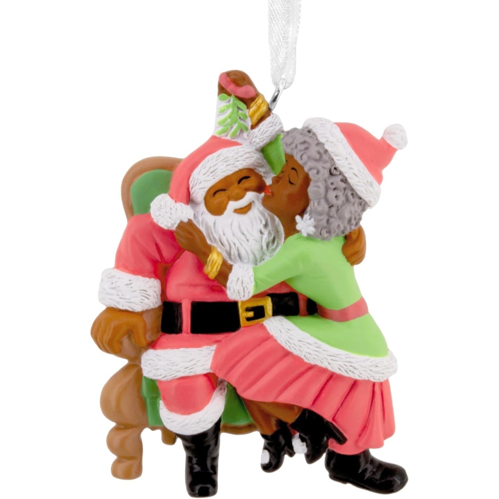 image:imageHallmark Mahogany Christmas Ornament Santa and Mrs Claus Ornament Santa Collectors Gifts