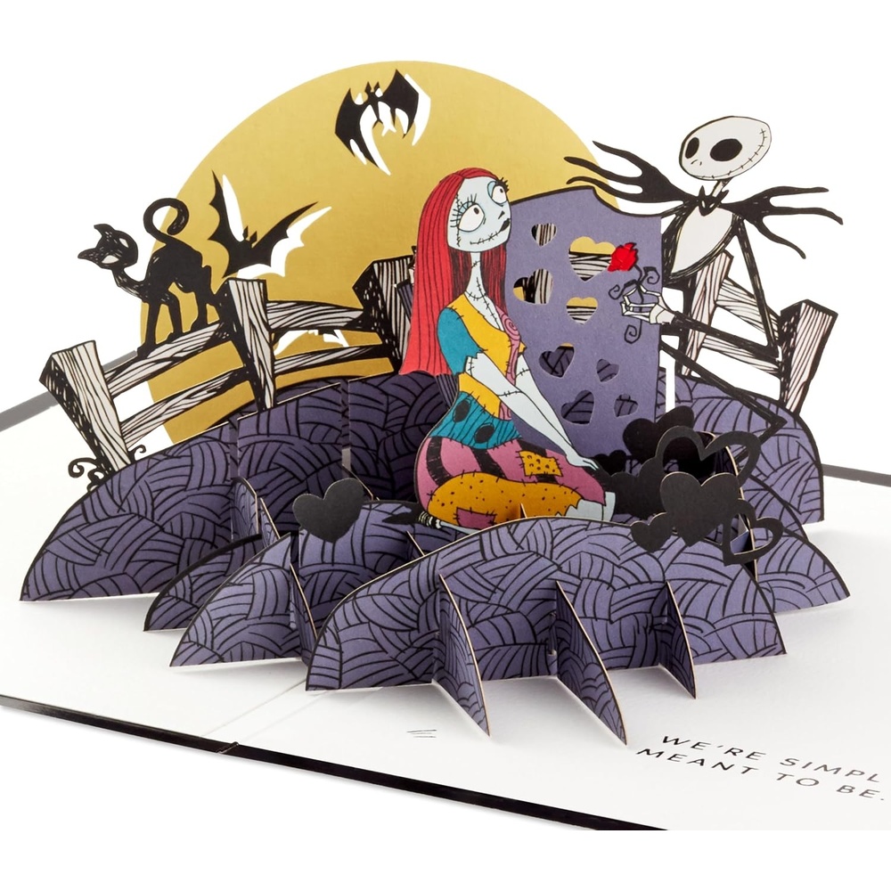 image:imageHallmark Nightmare Before Christmas Pop Up Card Jack amp Sally Signature Paper Wonder 3D Card for Anniversary Love Romantic Birthday Sweetest DayNightmare Before Christmas