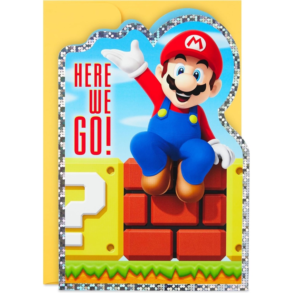 image:imageHallmark Nintendo Super Mario Bros Birthday Card New Level of Fun for Kids Teens Gamers