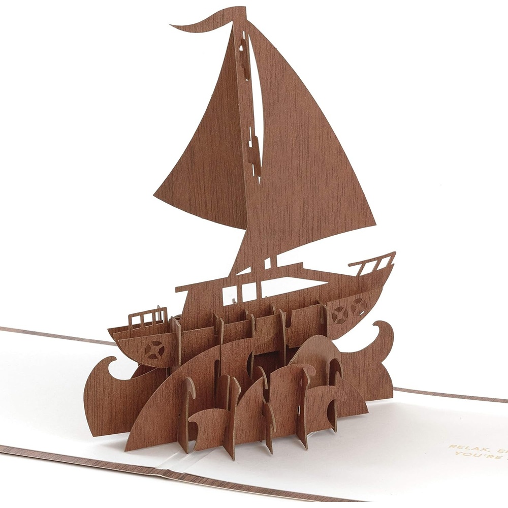 image:imageHallmark Paper Wonder Customizable Pop Up Card 3D Flower Cart for Mom Sister Aunt Grandma Daughter Birthday Thinking of You Mothers DaySailboat
