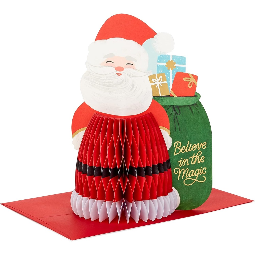 image:imageHallmark Paper Wonder Displayable Pop Up Honeycomb Christmas Card Santa ClausHoneycomb Santa Claus