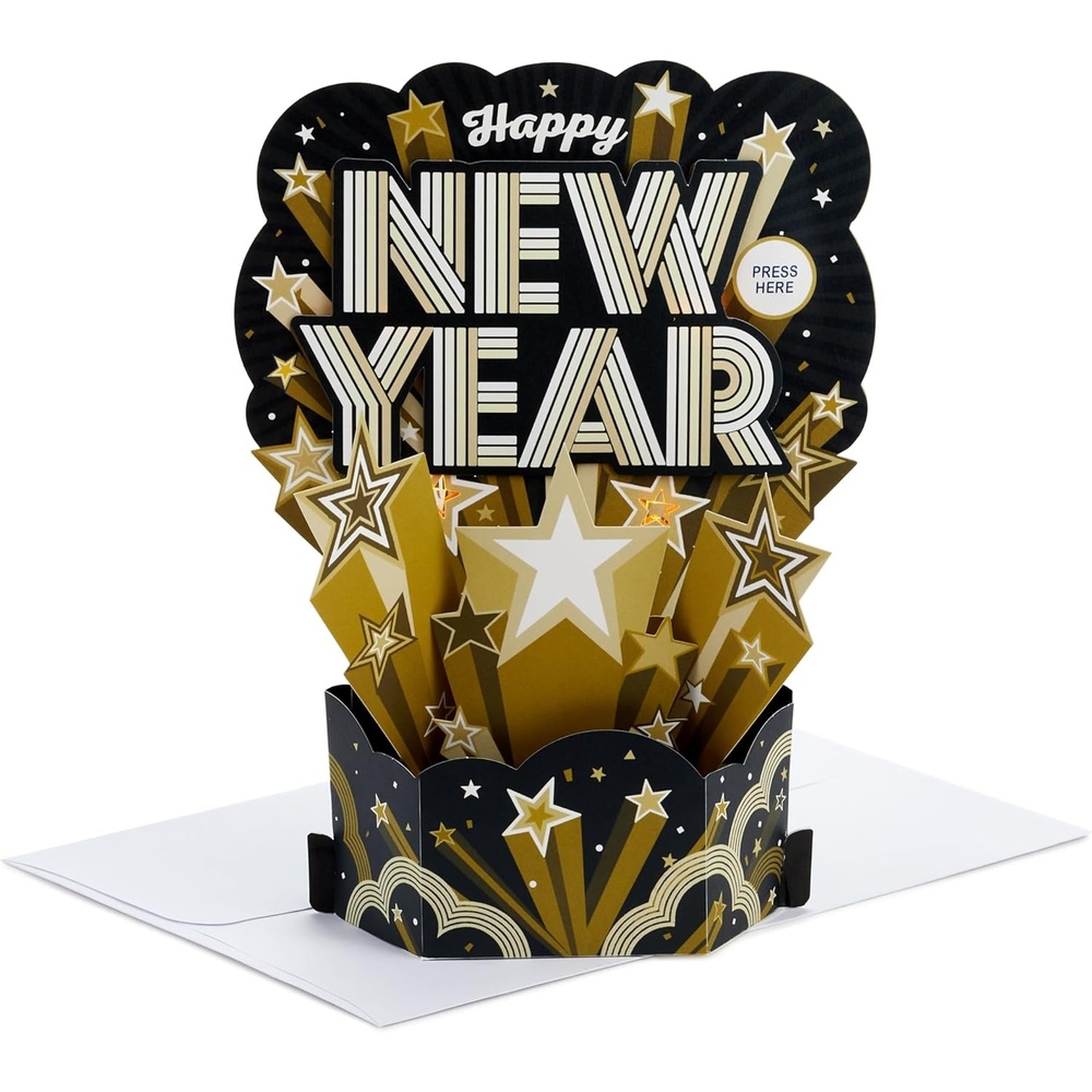 image:imageHallmark Paper Wonder Musical Pop Up New Year Card Plays Auld Lang Syne