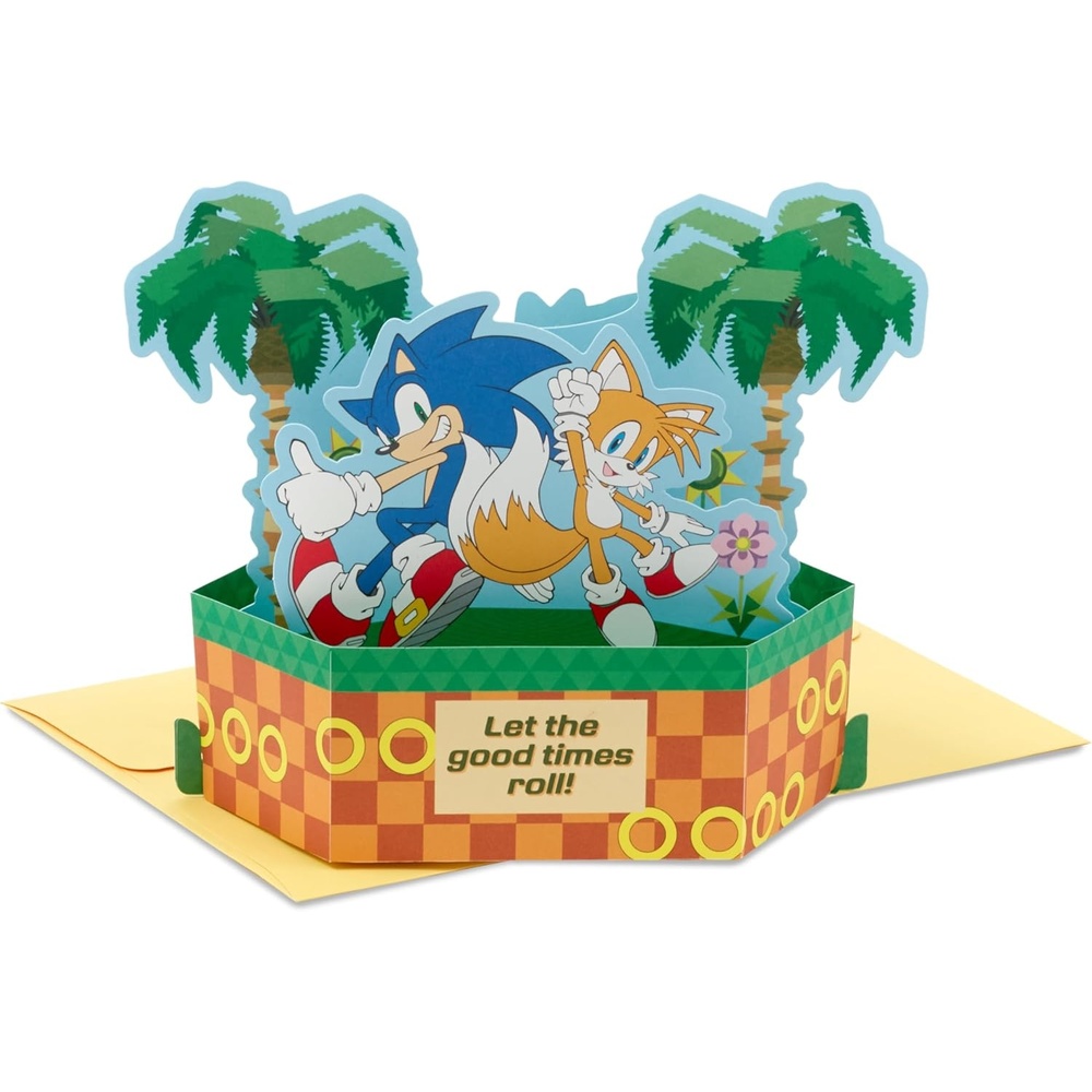 image:imageHallmark Paper Wonder Sonic the Hedgehog Pop Up Card Let the Good Times Roll for Birthdays Graduation Congratulations