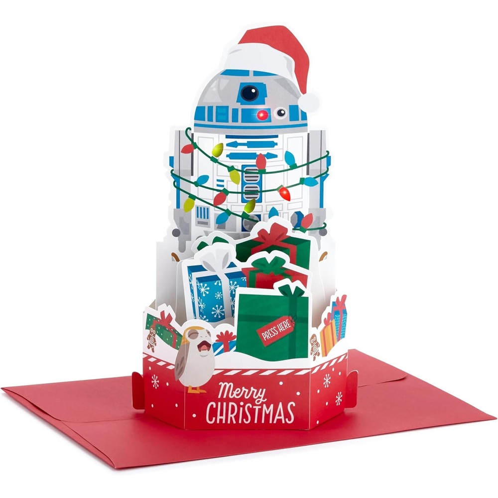 image:imageHallmark Paper Wonder Star Wars Displayable Pop Up Christmas Card with Music R2D2 We Wish You a Merry Christmas May the 4thR2D2  Plays We Wish You a Merry Christmas
