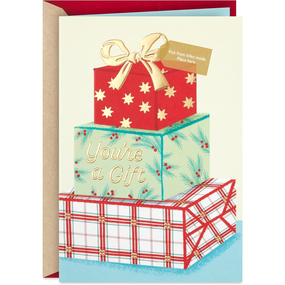 image:imageHallmark Personalized Christmas Card Youre A Gift for Grandma Grandpa Brother Sister Aunt Uncle