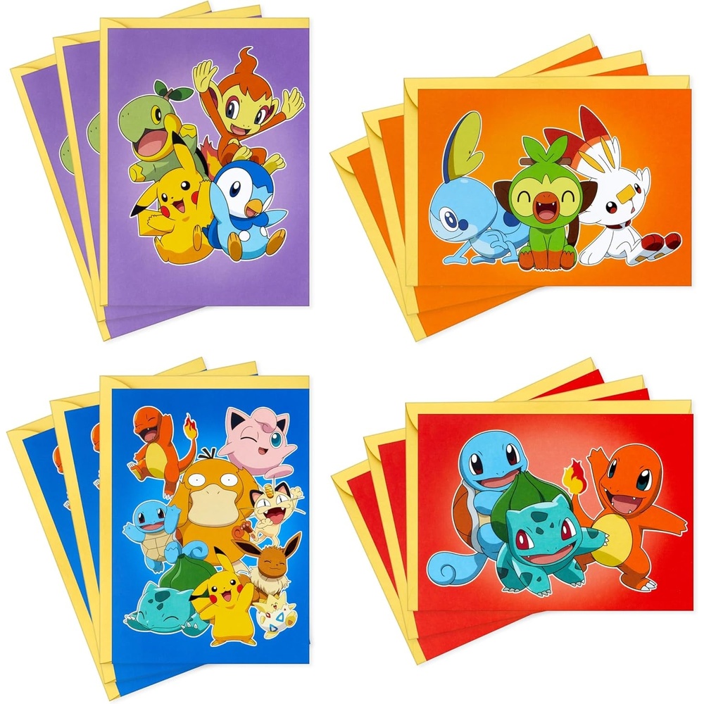 image:imageHallmark Pokmon Birthday Card for Kid A Champions Heart Charmander Squirtle PikachuBlank Cards