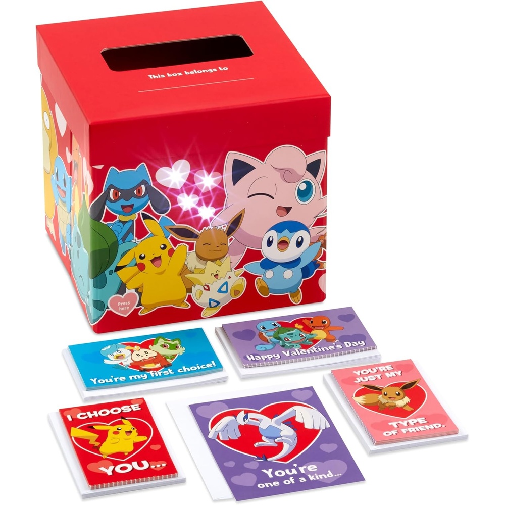 image:imageHallmark Pokmon Birthday Card for Kid A Champions Heart Charmander Squirtle PikachuValentines Day Cards with Mailbox