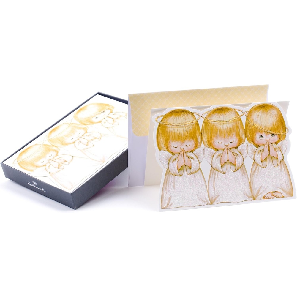 image:imageHallmark Religious Christmas Boxed Cards Three Angels 16 Cards and 17 EnvelopesThree Angels