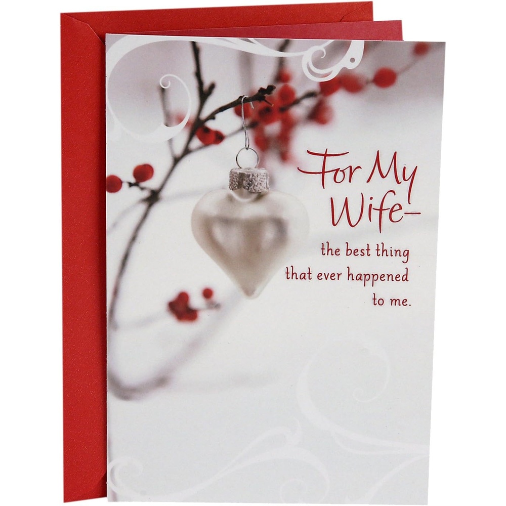 image:imageHallmark Romantic Christmas Card for Husband Wife Boyfriend Girlfriend I Love YouFor My Wife  Winter Branch