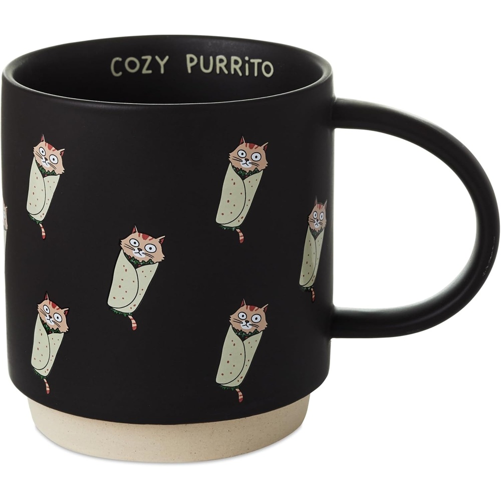 image:imageHallmark Shoebox Funny Cat Mug 16 oz Kevin Is Judging Your Choices Gift for Friend Parent Teacher Cat Mom Christmas BirthdaysCat Burrito Mug