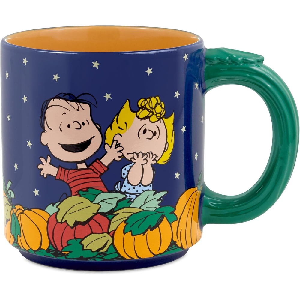 image:imageHallmark Shoebox Funny Cat Mug 16 oz Kevin Is Judging Your Choices Gift for Friend Parent Teacher Cat Mom Christmas BirthdaysGreat Pumpkin Scene Mug