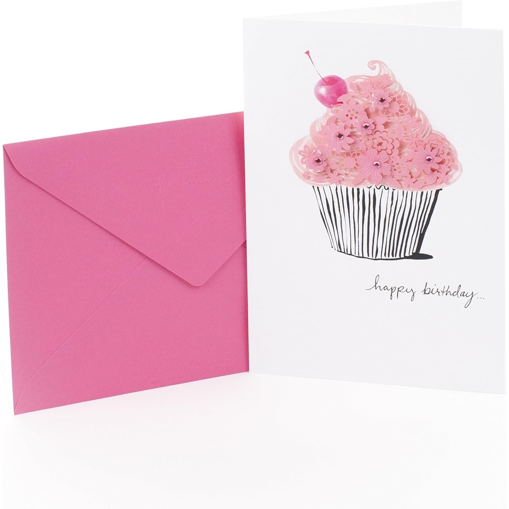 image:imageHallmark Signature Birthday Card DeliveryPink Cupcake