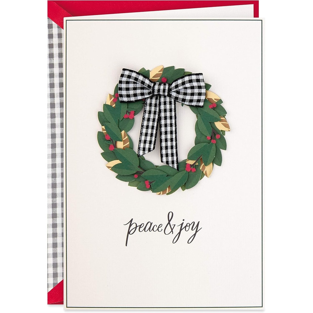 image:imageHallmark Signature Christmas Card Peace and Joy WreathPeace and Joy Wreath
