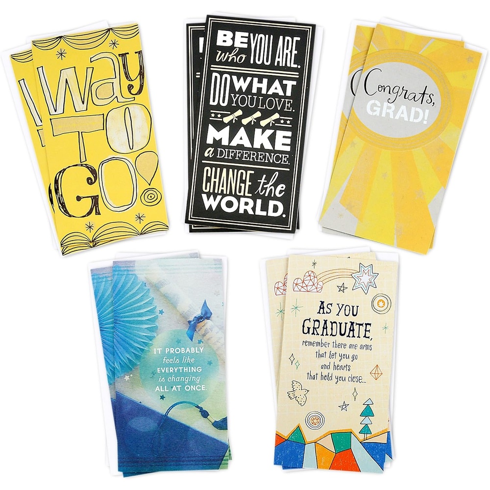 image:imageHallmark Signature Graduation Card Congrats Black and Gold Confetti for High School College UniversityBe Who You Are