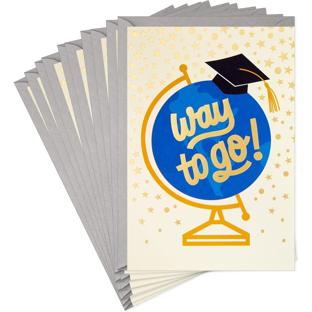 image:imageHallmark Signature Graduation Card Congrats Black and Gold Confetti for High School College UniversityWay to Go