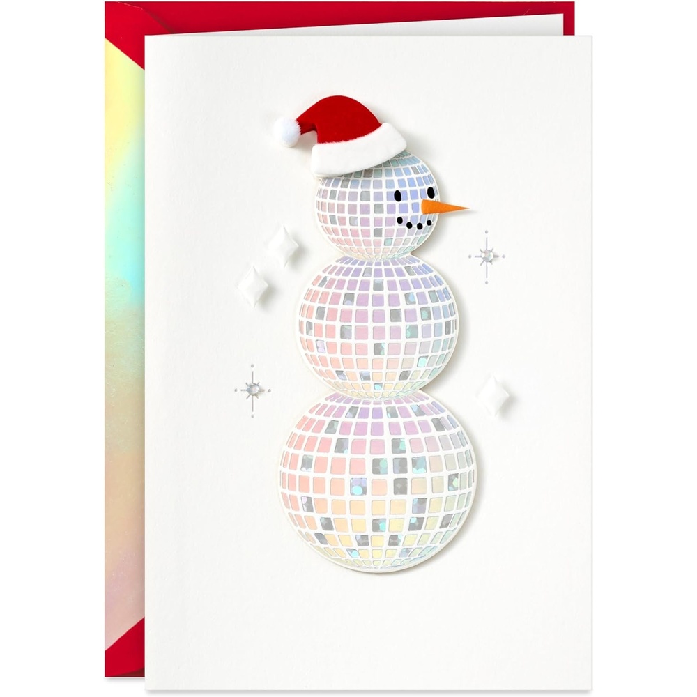 image:imageHallmark Signature Holiday Card Disco Ball Snowman