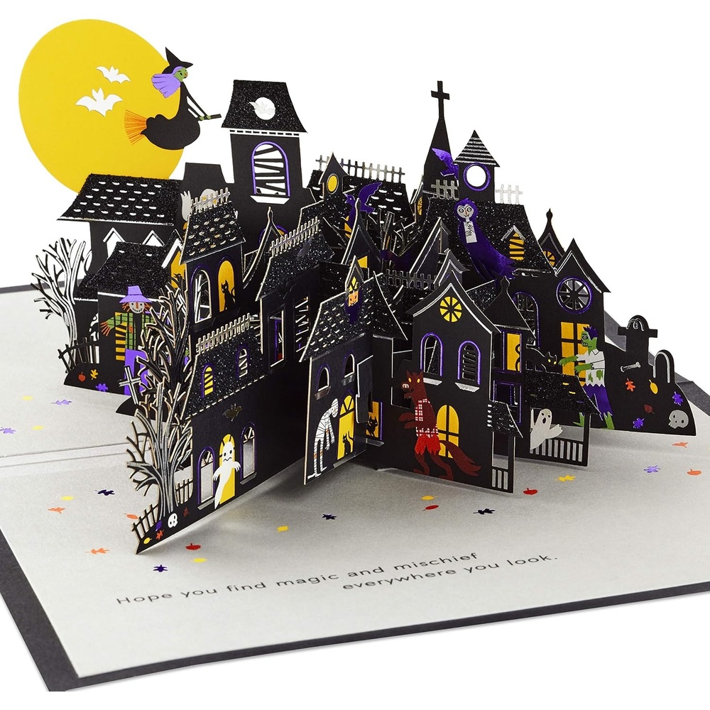 image:imageHallmark Signature Paper Wonder Halloween Pop Up Card Haunted House1299HEH4007Pop Up  Haunted House