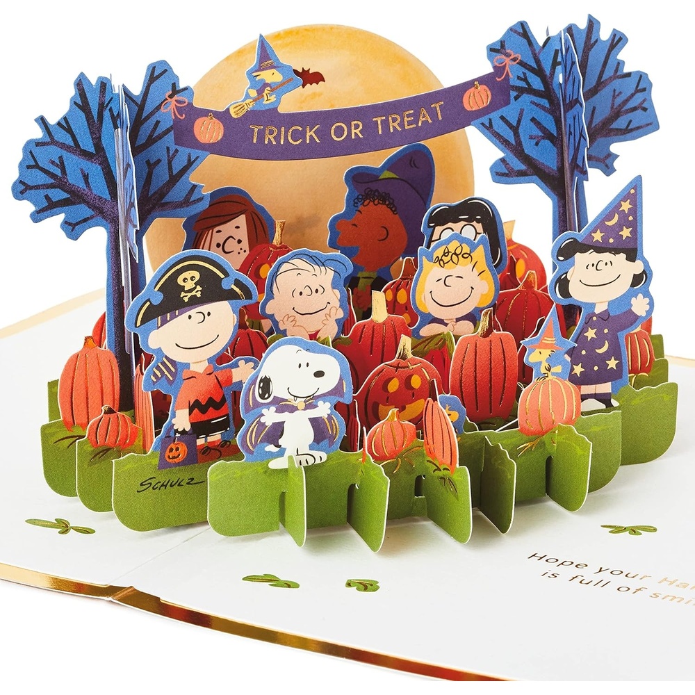 image:imageHallmark Signature Paper Wonder Peanuts Pop Up Halloween Card Pumpkin PatchPop Up  Pumpkin Patch