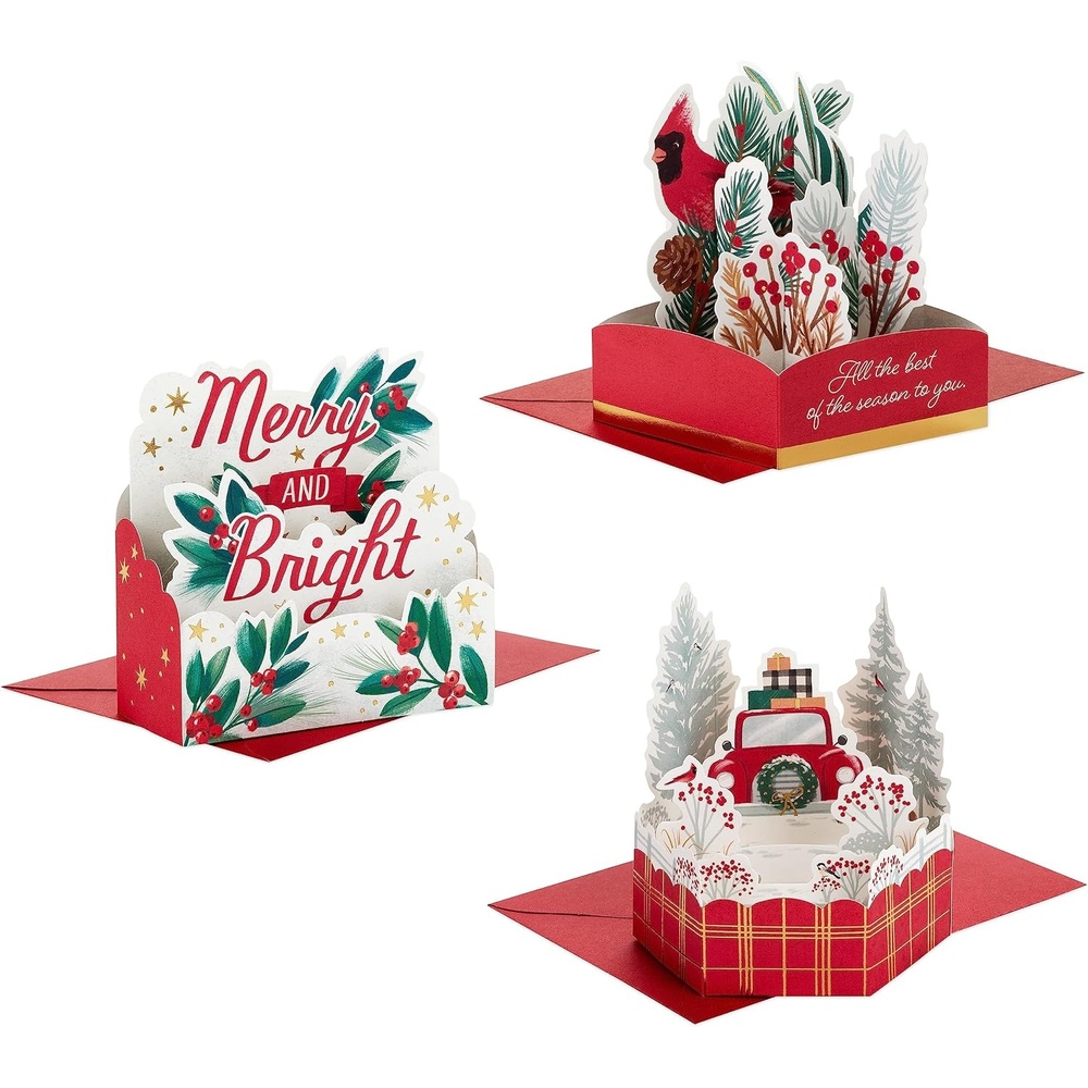 image:imageHallmark Signature Paper Wonder Pop Up Christmas Card Santa and His ReindeerChristmas Mini Pop Up Card Assortment Pack