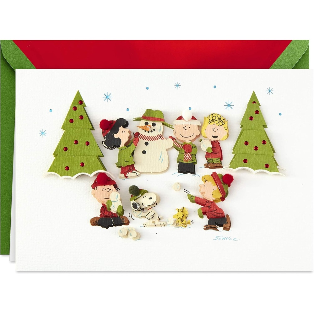 image:imageHallmark Signature Peanuts Christmas Card Fun and Frosty ChristmasPeanuts  Fun and Frosty Christmas