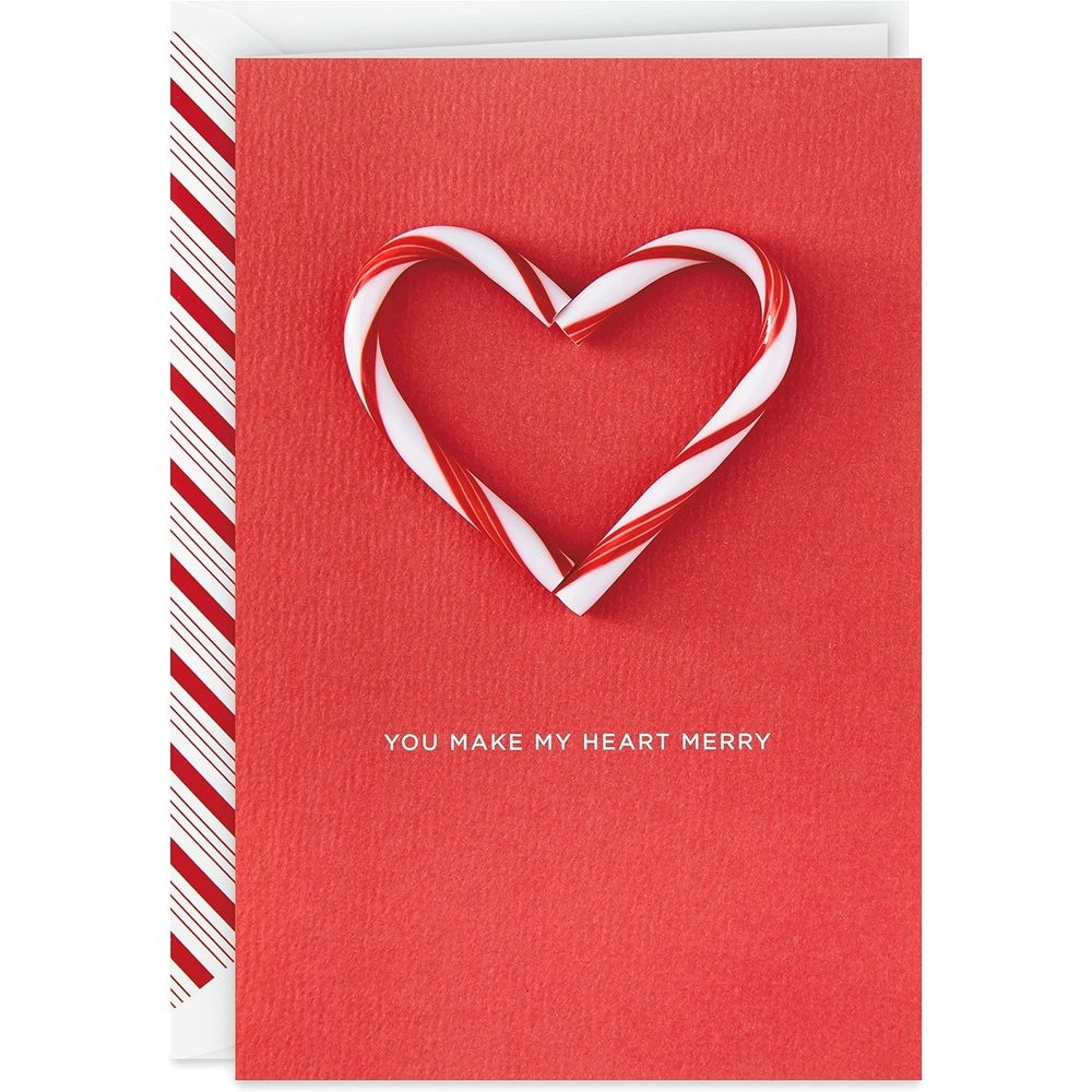 image:imageHallmark Signature Romantic Holiday Card for Significant Other Christmas Candy Cane HeartCandy Cane Heart