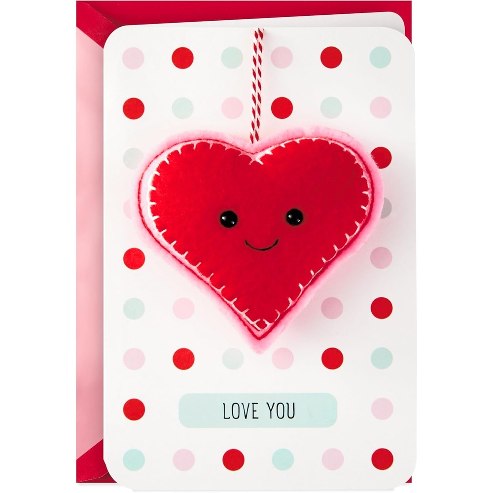 image:imageHallmark Signature Valentines Day Card for Kids Removable Felt Heart Ornament