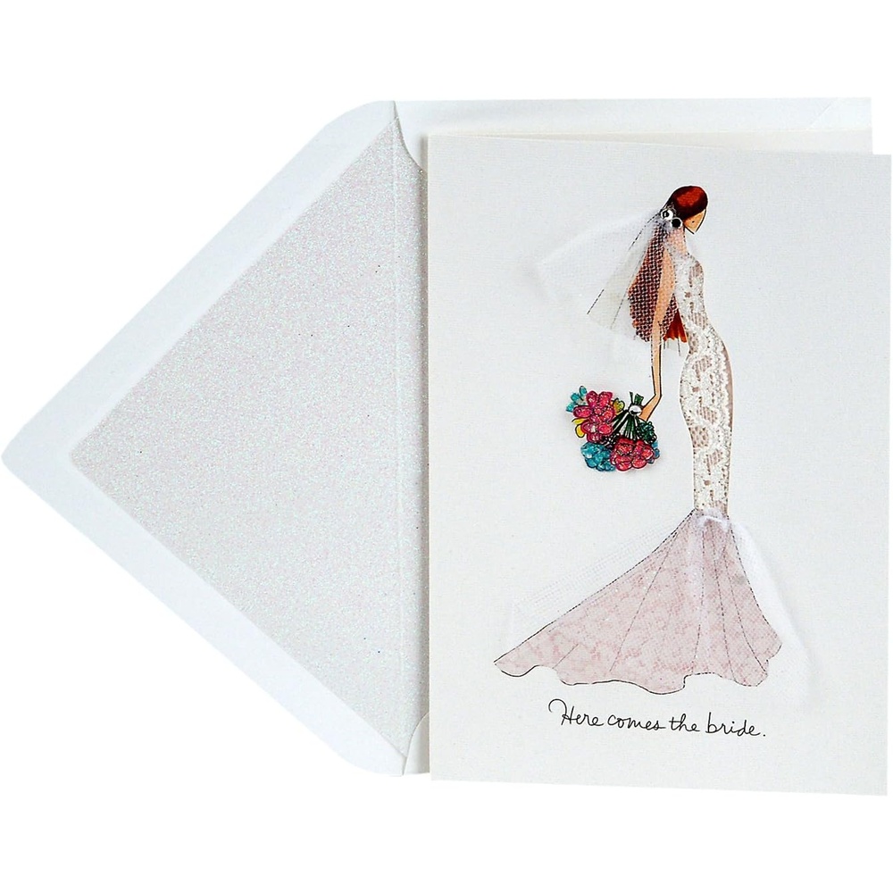 image:imageHallmark Signature Wedding Card Engagement Card or Bridal Shower Card Here Comes the Bride 699RZH6205