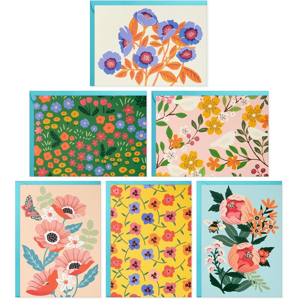 image:imageHallmark Spring Floral Note Card Assortment 24 Blank Cards with Envelopes for Mothers Day Spring Birthdays Easter Baby Showers Thank You
