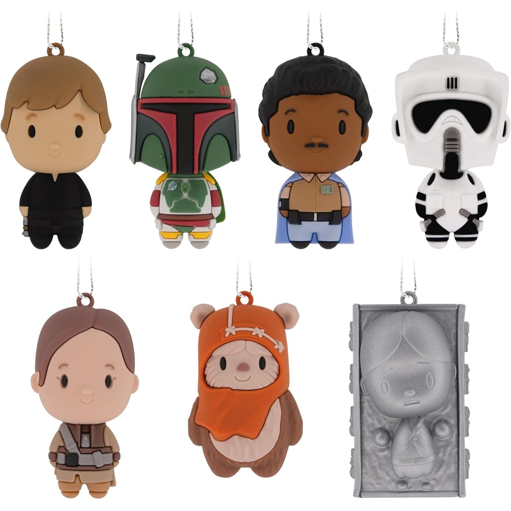 image:imageHallmark Star Wars Characters Miniature Christmas Ornaments Set of 6 May The 4thMystery Set B Set of 2