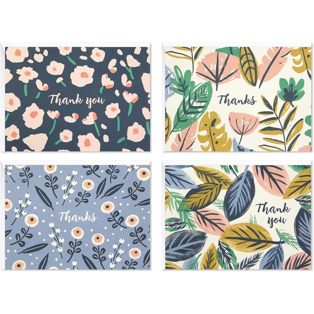 image:imageHallmark Thank You Cards Assortment Painted Flowers 48 Cards with Envelopes for Baby Showers Wedding Bridal Showers All OccasionPainted Florals