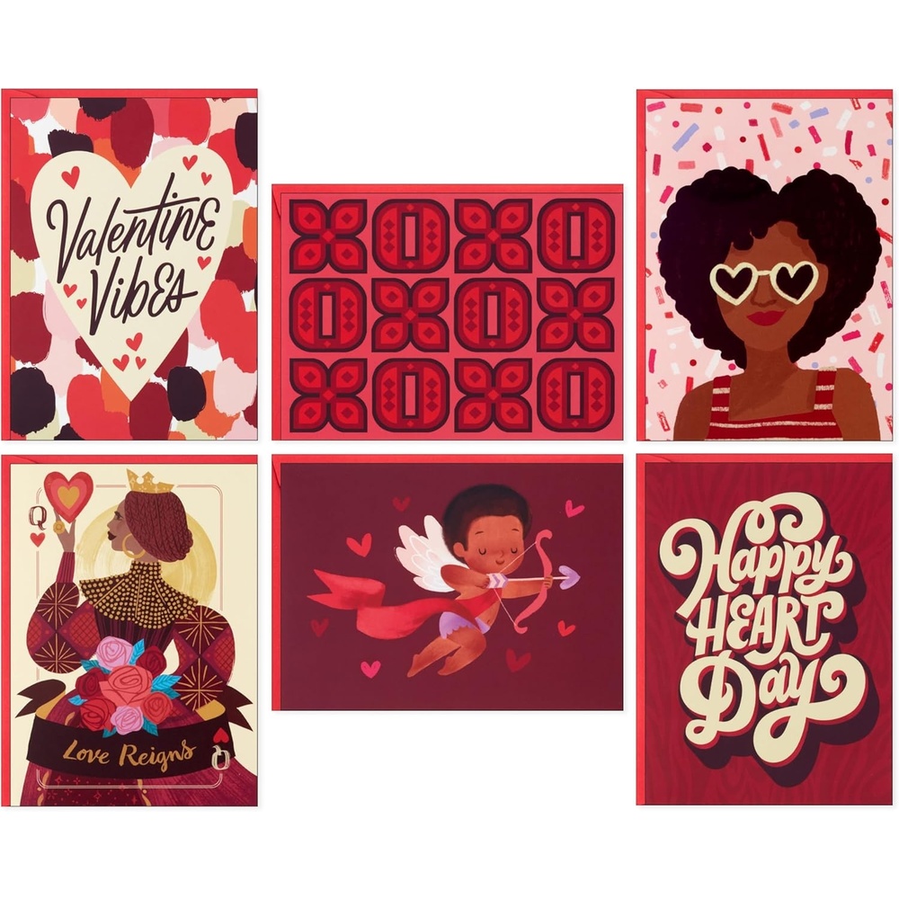 image:imageHallmark Valentines Day Cards for Kids Hearts amp Rainbows 24 Blank Cards with Envelopes for Birthdays Back to School Any OccasionCupid