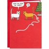 Funny Tinsel Cat Card Older Version
