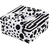 Natural White with Black Polka Dots and Stripes