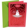 Snowman with Red Background