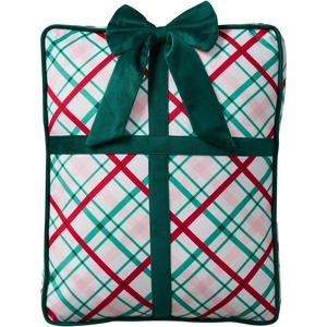 Hallmark – Decorative Throw Pillow for Couch or Bed, Holiday Home Décor, 12″ x 13″, (Ornament, Red)(Gift Plaid)
