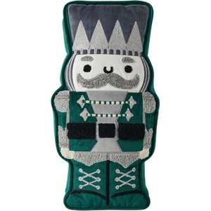 Hallmark – Decorative Throw Pillow for Couch or Bed, Holiday Home Décor, 12″ x 13″, (Ornament, Red)(Nutcracker)
