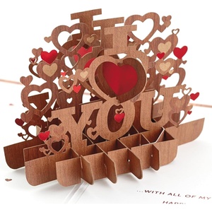 Hallmark 1499VFE1114 Signature Paper Wonder Wood Pop Up Valentines Day Card (All My Heart)(All My Heart Pop Up)