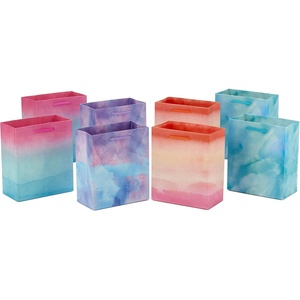 Hallmark 6″ Small Easter Gift Bag Bundle (8 Bags, 4 Watercolor Tie-Dye Designs in Pink, Purple, Blue, Green) for Birthdays, Mother’s Day, Teachers and More(Pink  Purple  Blue  Green)