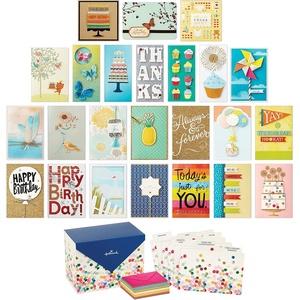 Hallmark All Occasion Handmade Boxed Set of Assorted Greeting Cards with Card Organizer (Pack of 24)—Birthday, Baby, Wedding, Sympathy, Thinking of You, Thank You, Blank(Polka Dot Box)