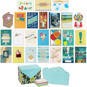 Hallmark All Occasion Handmade Boxed Set of Assorted Greeting Cards with Card Organizer (Pack of 24)—Birthday, Baby, Wedding, Sympathy, Thinking of You, Thank You, Blank(Greenery)