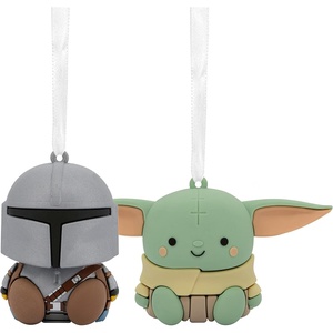 Hallmark Better Together Disney Mickey and Minnie Magnetic Christmas Ornaments, Set of 2(Mandalorian & Grogu)