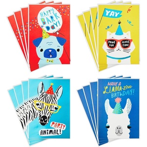 Hallmark Birthday Cards Assortment, Classic Celebrate (12 Cards with Envelopes)(Party Animals)