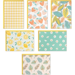 Hallmark Blank Cards Assortment, 24 Cards with Envelopes (Citrus, Greenery, Gingham, Strawberries) for Mother’s Day, Any Occasion(Blank Cards)