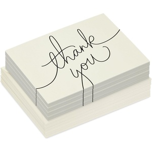Hallmark Blank Cards Assortment, Geometric Silver Foil (40 Note Cards with Envelopes)(Thank You)