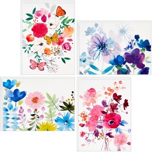 Hallmark Blank Cards Assortment, Painted Flowers (48 Cards with Envelopes)(Blank Cards)