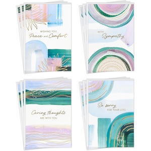 Hallmark Blank Cards Assortment, Painted Flowers (48 Cards with Envelopes)(Sympathy)