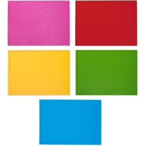 Hallmark Blank Cards and Envelopes Assortment, Solid Colors (200 Note Cards in Blue, Green, Yellow, Red, Pink)