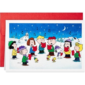 Hallmark Boxed Christmas Cards, Peanuts Gang (40 Cards with Envelopes), 1XPX2803(Caroling Peanuts Gang Holiday Cards)